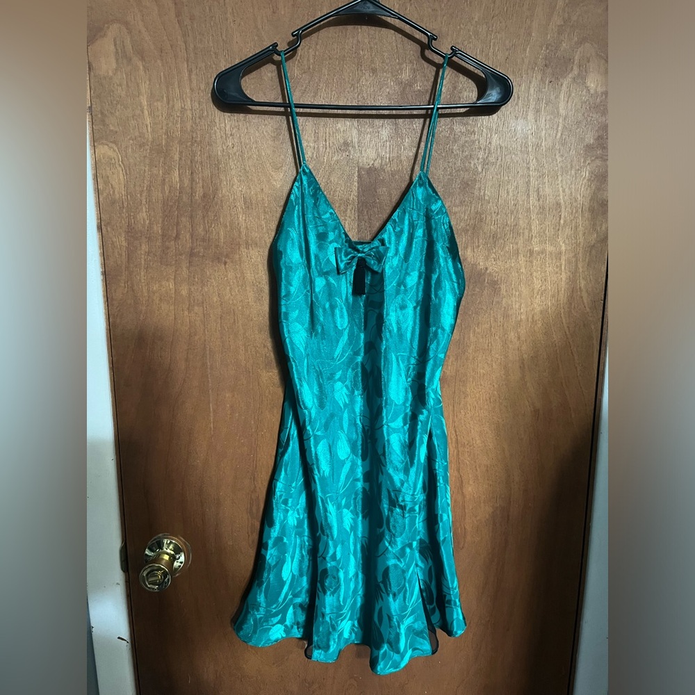Vintage Gold Label Victoria’s Secret Green Slip Dress